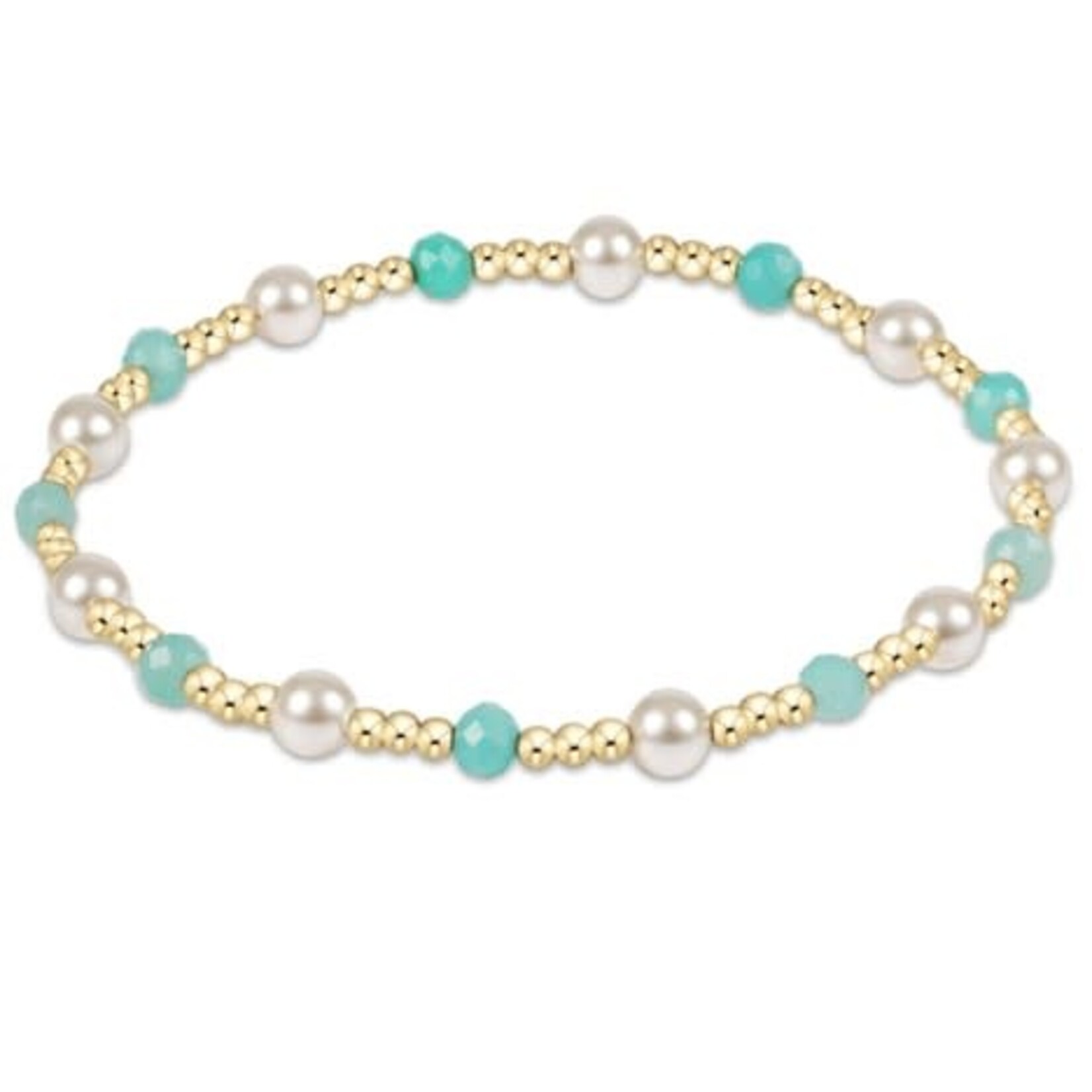 enewton Design PEARL SINCERITY PATTERN 4MM BEAD BRACELET - AMAZONITE