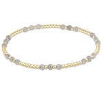 enewton Design S25 GEMSTONE GOLD JOY PATTERN 3MM BEAD BRACELET - LABRADORITE