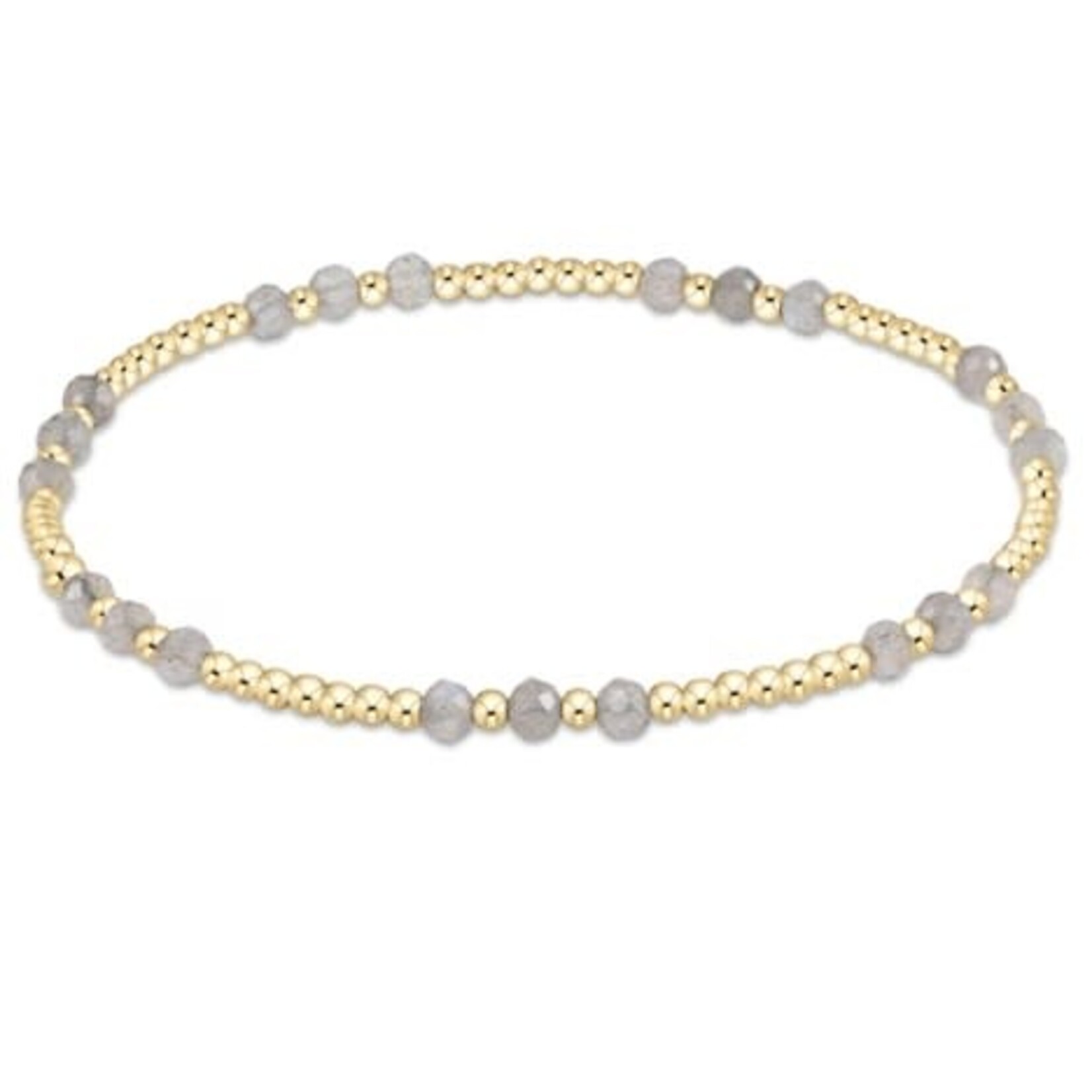 enewton Design S25 GEMSTONE GOLD JOY PATTERN 3MM BEAD BRACELET - LABRADORITE