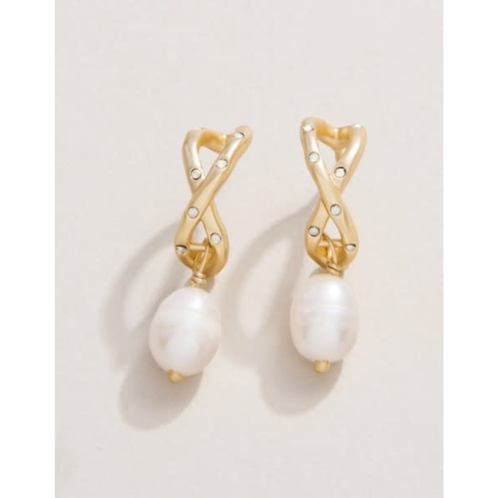 Spartina Sprinkles Hoop Earrings Pearl