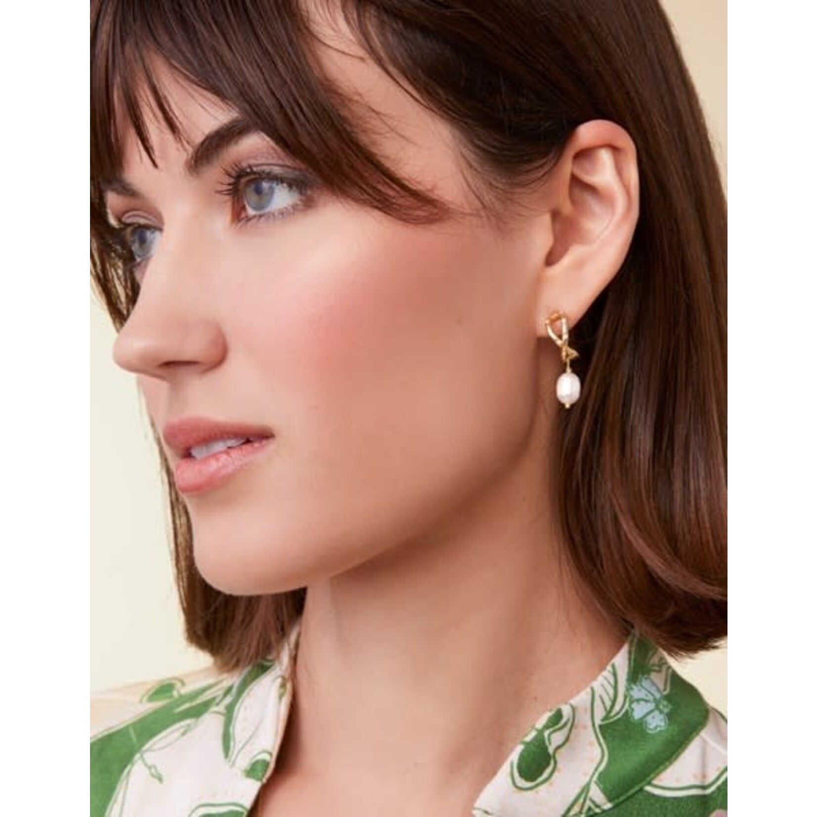 Spartina Sprinkles Hoop Earrings Pearl