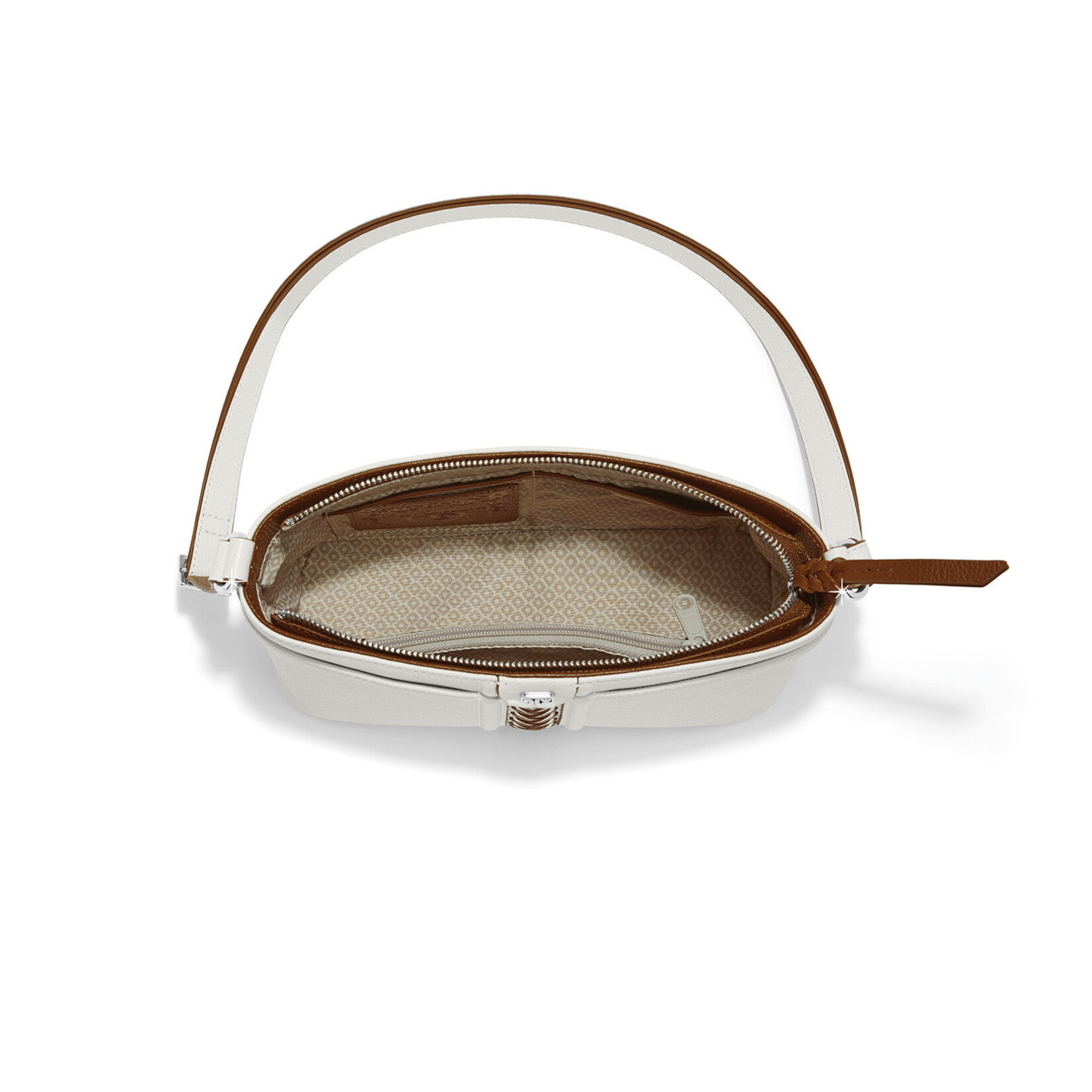 Brighton Belize Small Crossbody Bag in Optic White