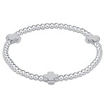 enewton Design ENEWTON EXTENDS - SIGNATURE CROSS STERLING PATTERN 3MM BEAD BRACELET - STERLING