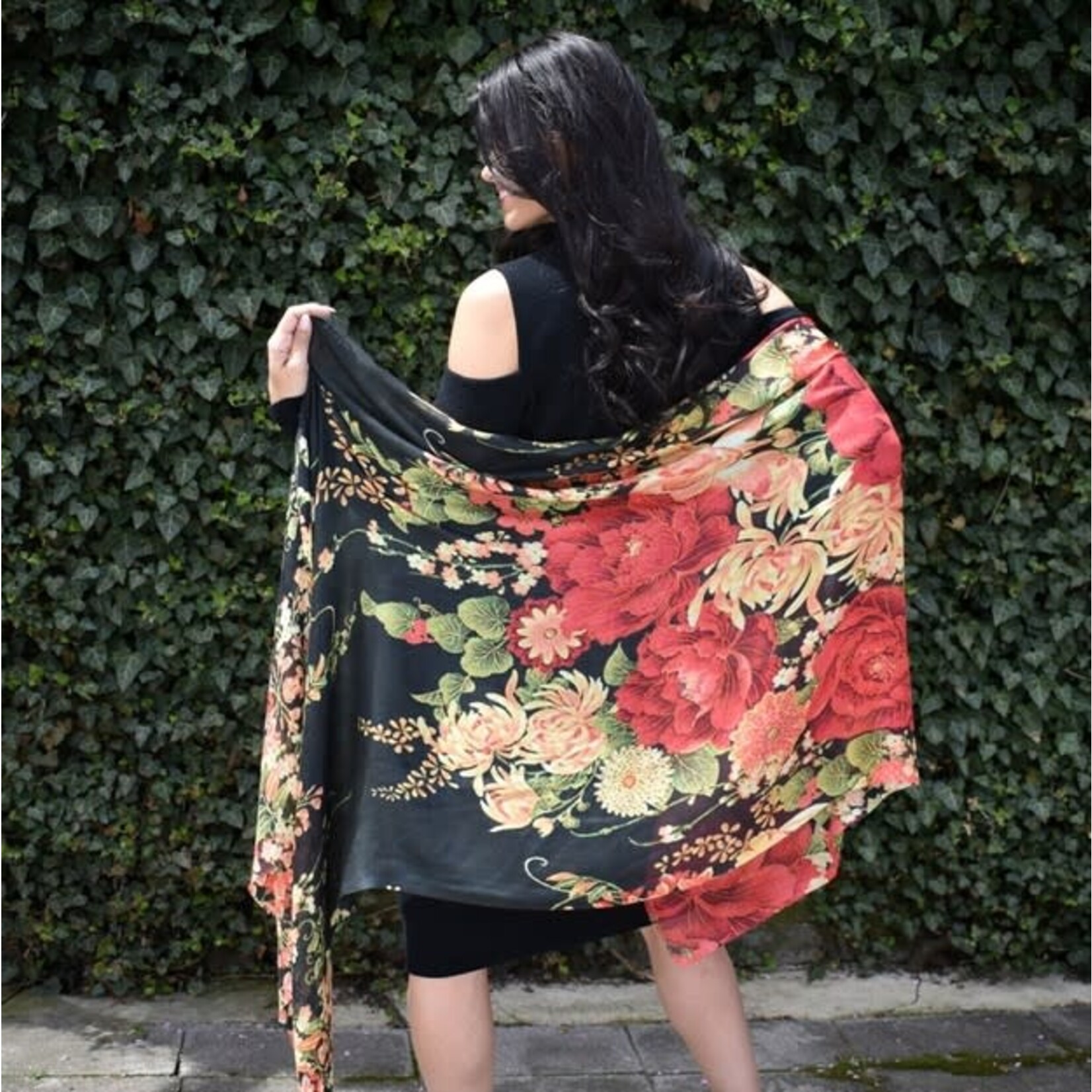 Jasmine Gorgeous Floral Cashmere Scarf