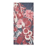 Kate Oversized Wool Scarf in Red/Gray