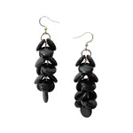 Organic Tagua Jewelry Eloisa Tagua Earrings in Onyx