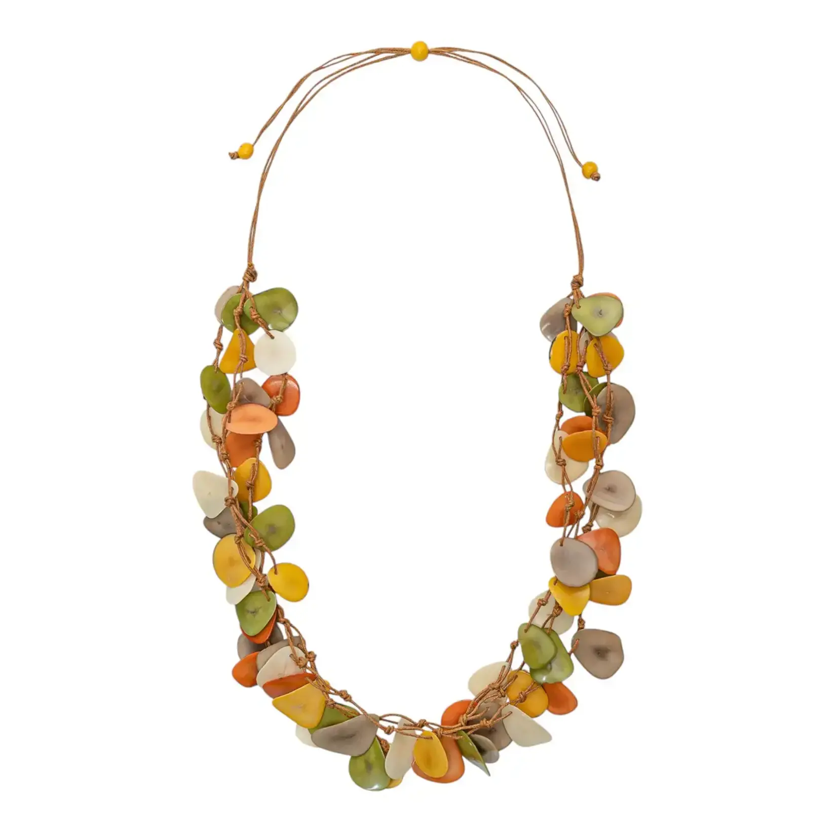 Organic Tagua Jewelry Rosemary Tagua Necklace in Olive Combo