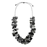 Organic Tagua Jewelry Rosemary Tagua Necklace in Onyx/Charcoal