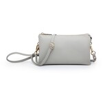 Jen & Co Riley Vegan Leather Double-Sided Wristlet/Crossbody - Grey (GY)