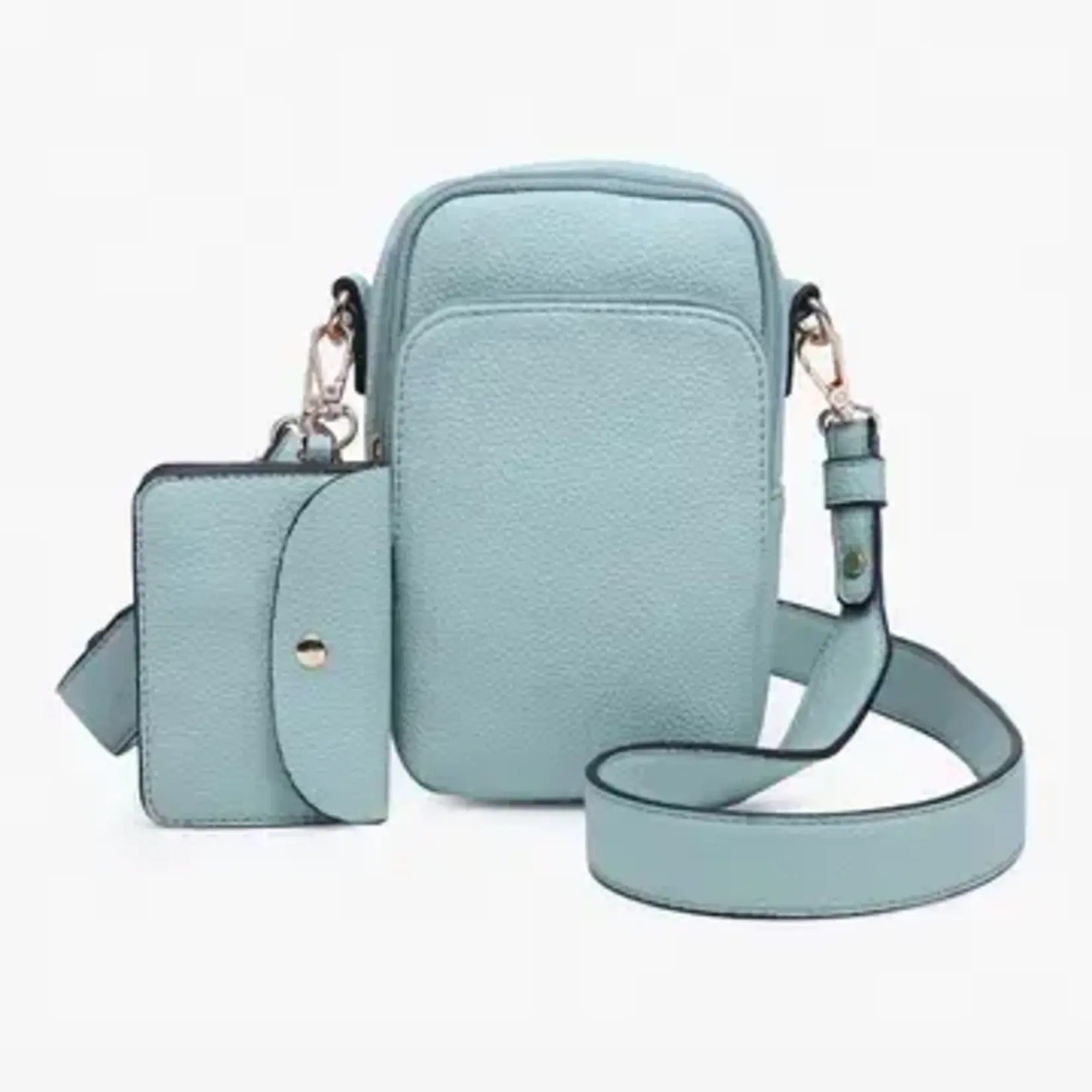 Jen & Co Parker 3 Compartment Crossbody w/ Pouch in Seafoam