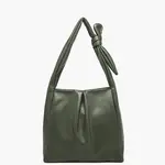 Jen & Co Jolene Pleated Hobo Bag w/ Knotted Handle - Olive