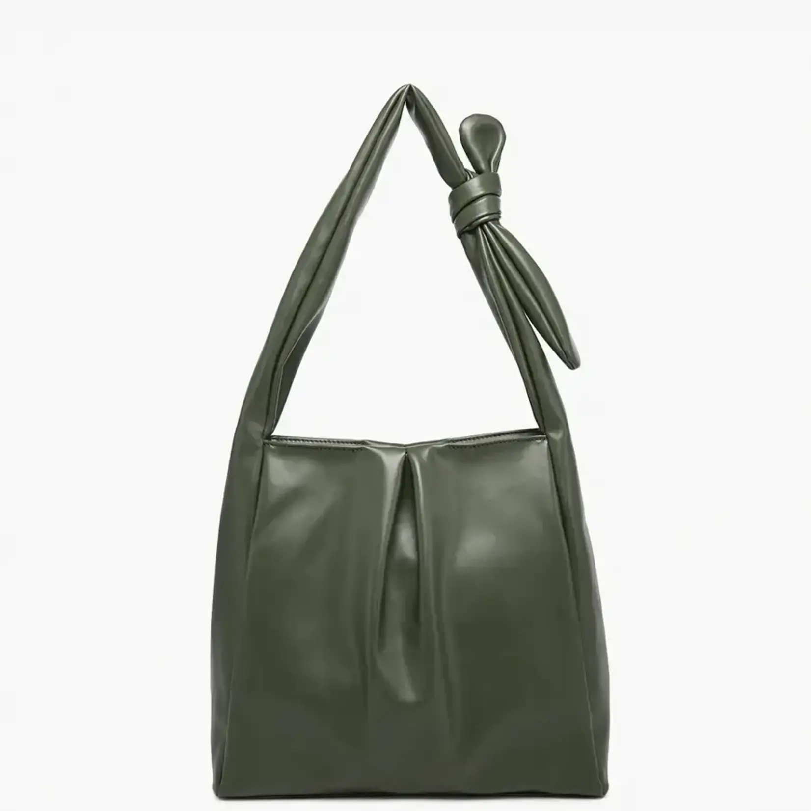 Jen & Co Jolene Pleated Hobo Bag w/ Knotted Handle - Olive