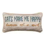 Manual Woodworkers & Weavers Cats Make Me Happy Pillow -17X9