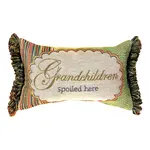 Manual Woodworkers & Weavers Grandchildren Spoiled Here Word Pillow 12.5" x 8
