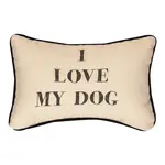 Manual Woodworkers & Weavers I Love My Dog Word Pillow 12.5" x 8