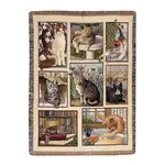 Manual Woodworkers & Weavers Kitty Corner Tapestry Throw 47x60