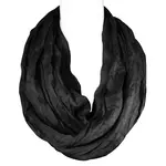 Wrapables Lightweight Silky Soft Infinity Loop Scarf In Black