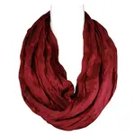 Wrapables Lightweight Silky Soft Infinity Loop Scarf In Burgundy