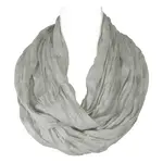 Wrapables Lightweight Silky Soft Infinity Loop Scarf In Silver Grey