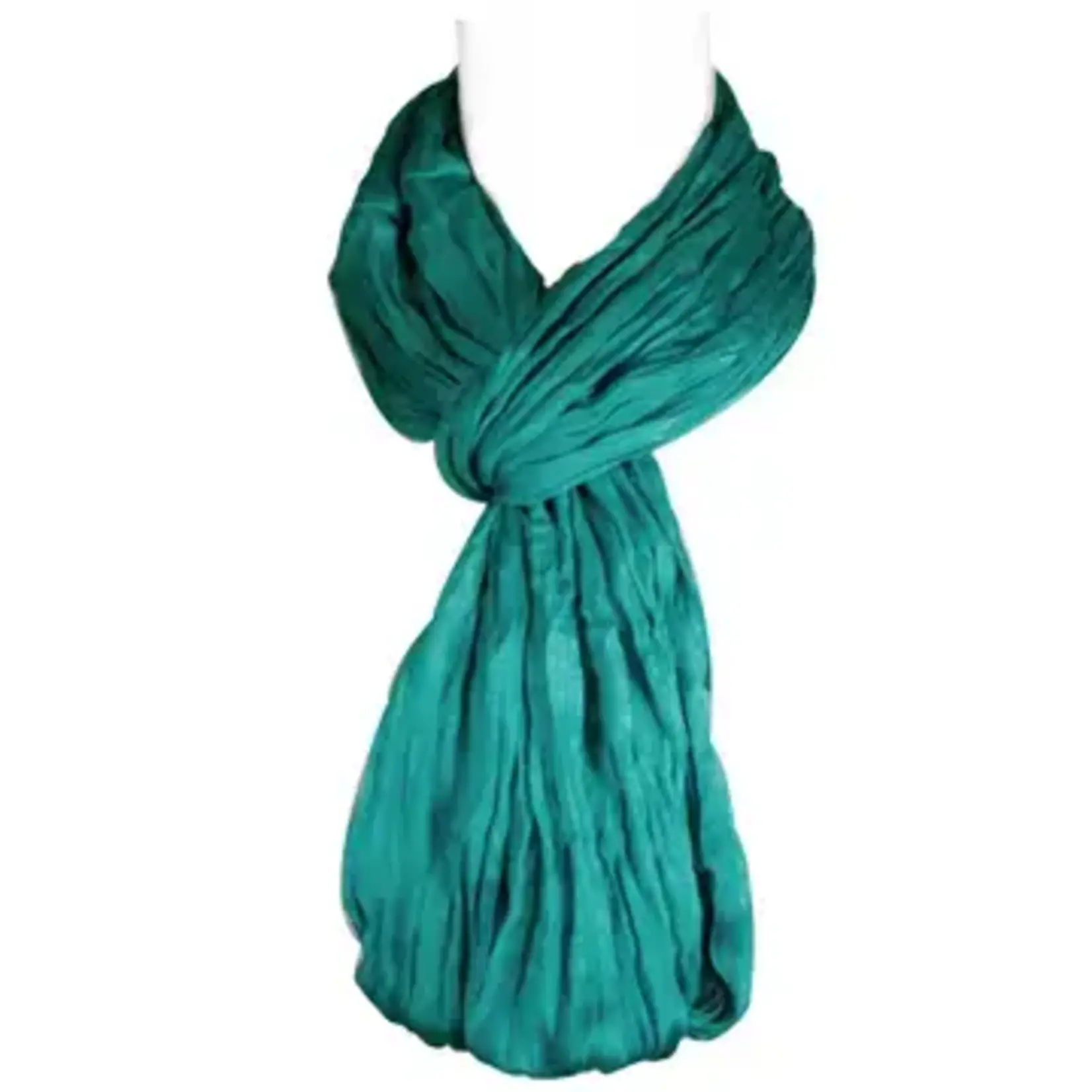 Lightweight Silky Soft Infinity Loop Scarf In Turquoise