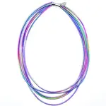 Sea Lily Rainbow Irridescent PW Magnet Clasp Necklace