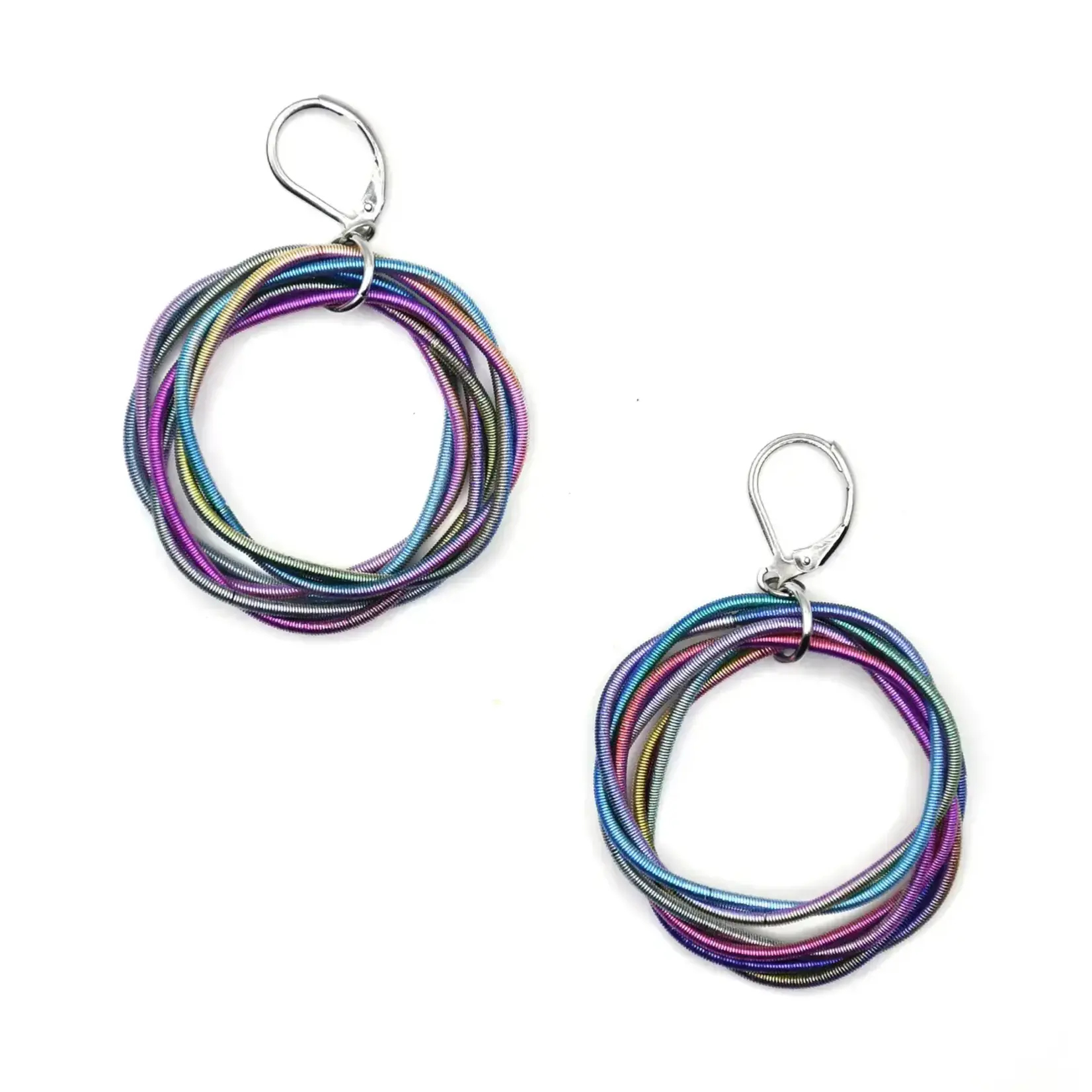 Sea Lily Rainbow PW Multi Loop Large Earrings