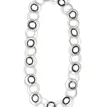 Sea Lily Silver PW Rings with Black Onyx Long Necklace