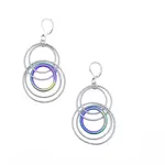 Sea Lily Silver PW Rings with Rainbow Wire Ring Earrings