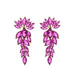 Eye Candy Los Angeles Diana Pink Cubic Zirconia Crystal Drop Earrings