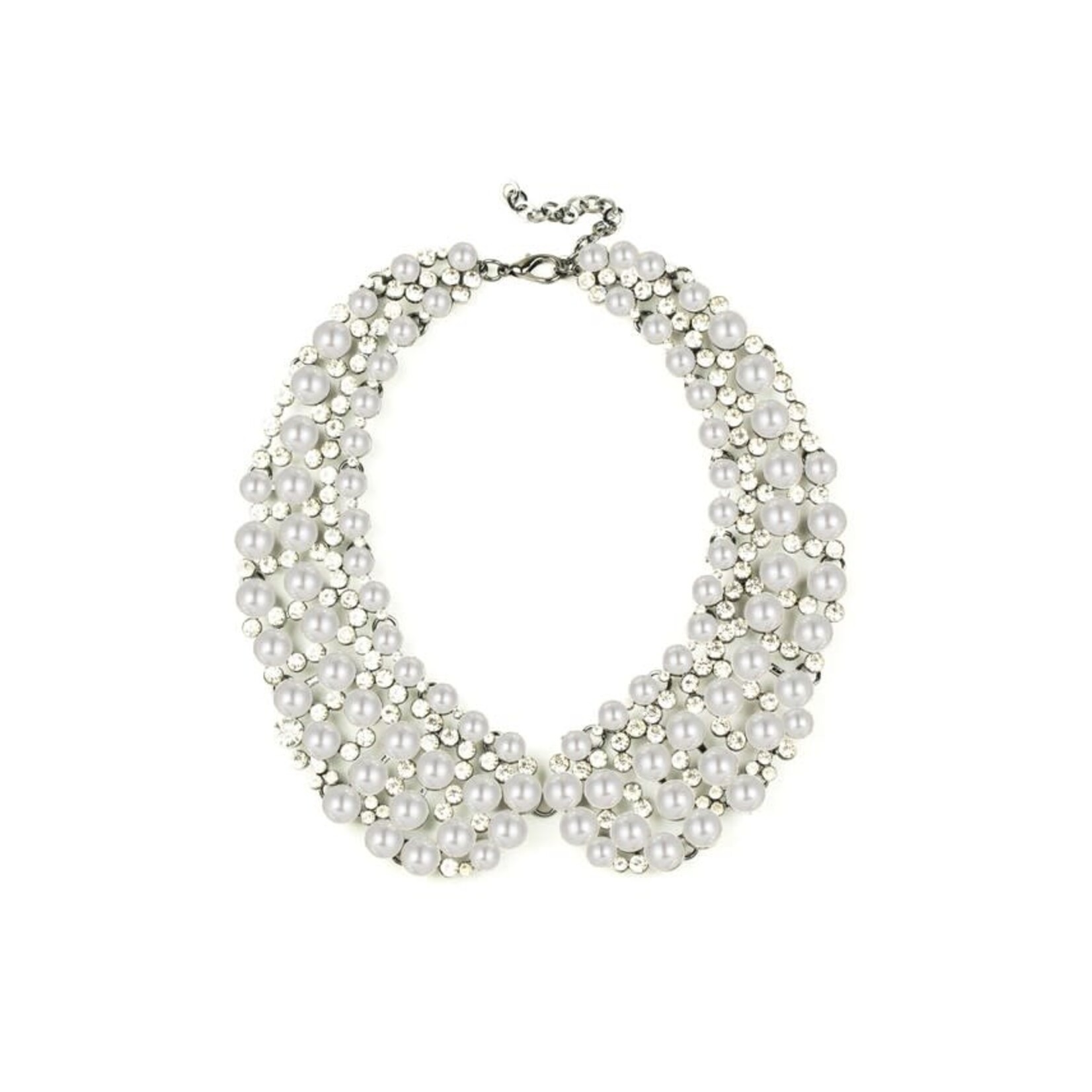 Eye Candy Los Angeles Diana Statement Necklace in White