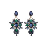 Eye Candy Los Angeles Gala Green Drop Earrings