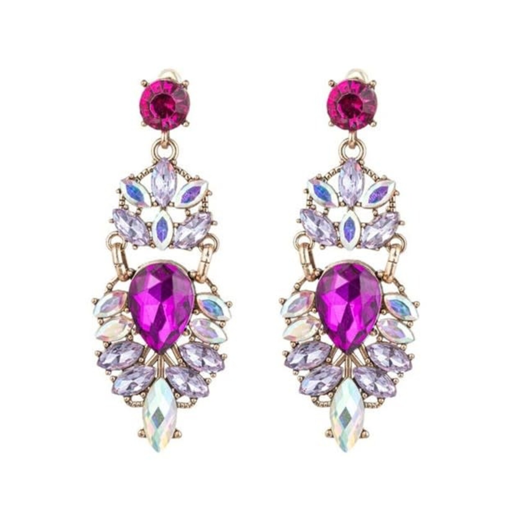 Eye Candy Los Angeles Holly Purple Statement Earrings