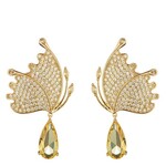 Eye Candy Los Angeles Millie 18K Gold Dangle Cubic Zirconia Earrings