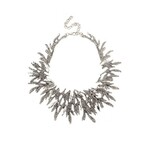Eye Candy Los Angeles Silver Fall Statement Necklace
