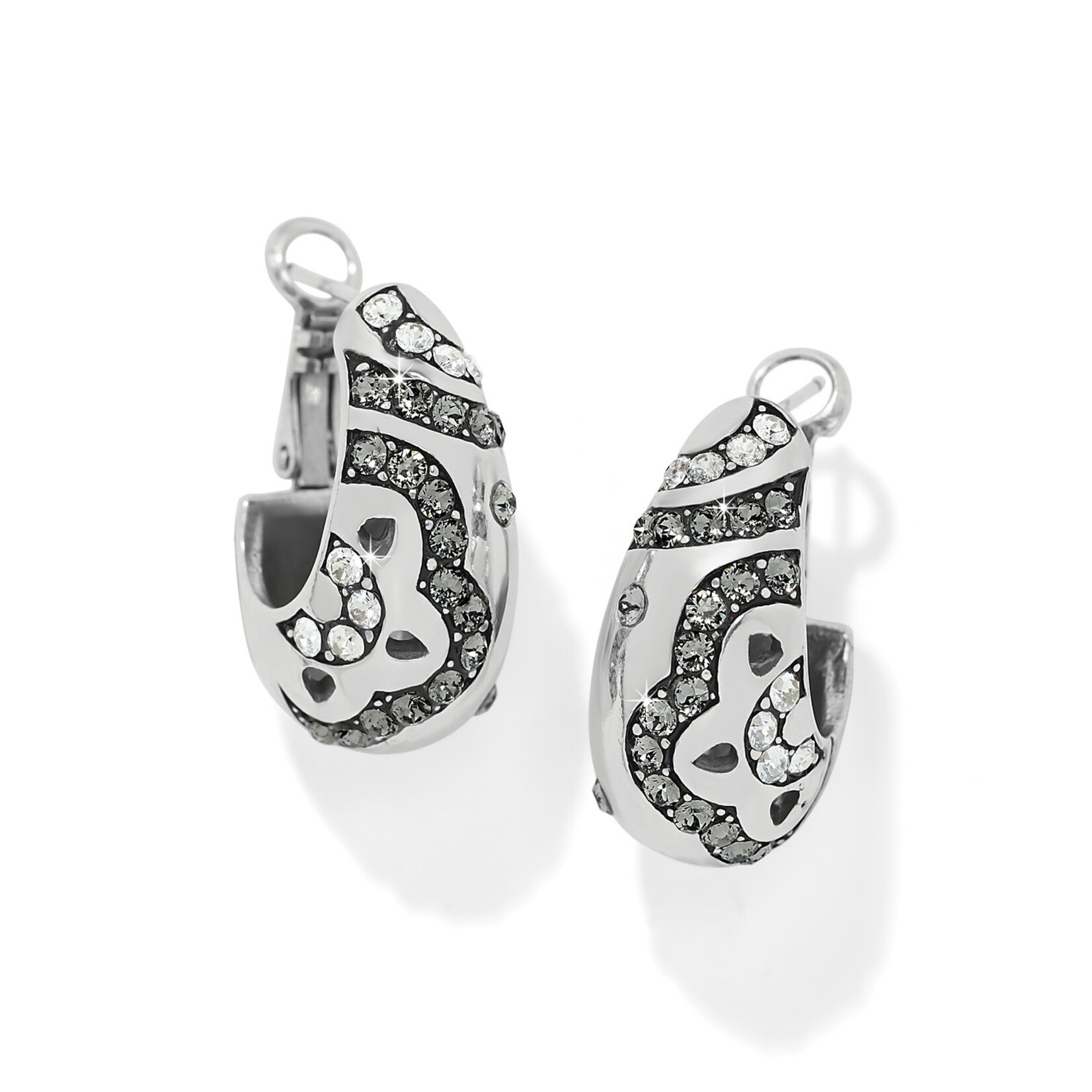 Brighton Flora Silver Hoop Earrings