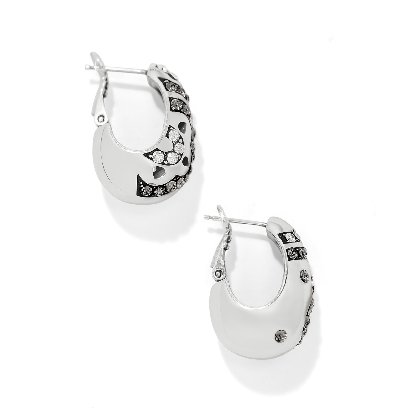 Brighton Flora Silver Hoop Earrings