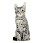 Broderpress Cat Pillow 7" x 15"