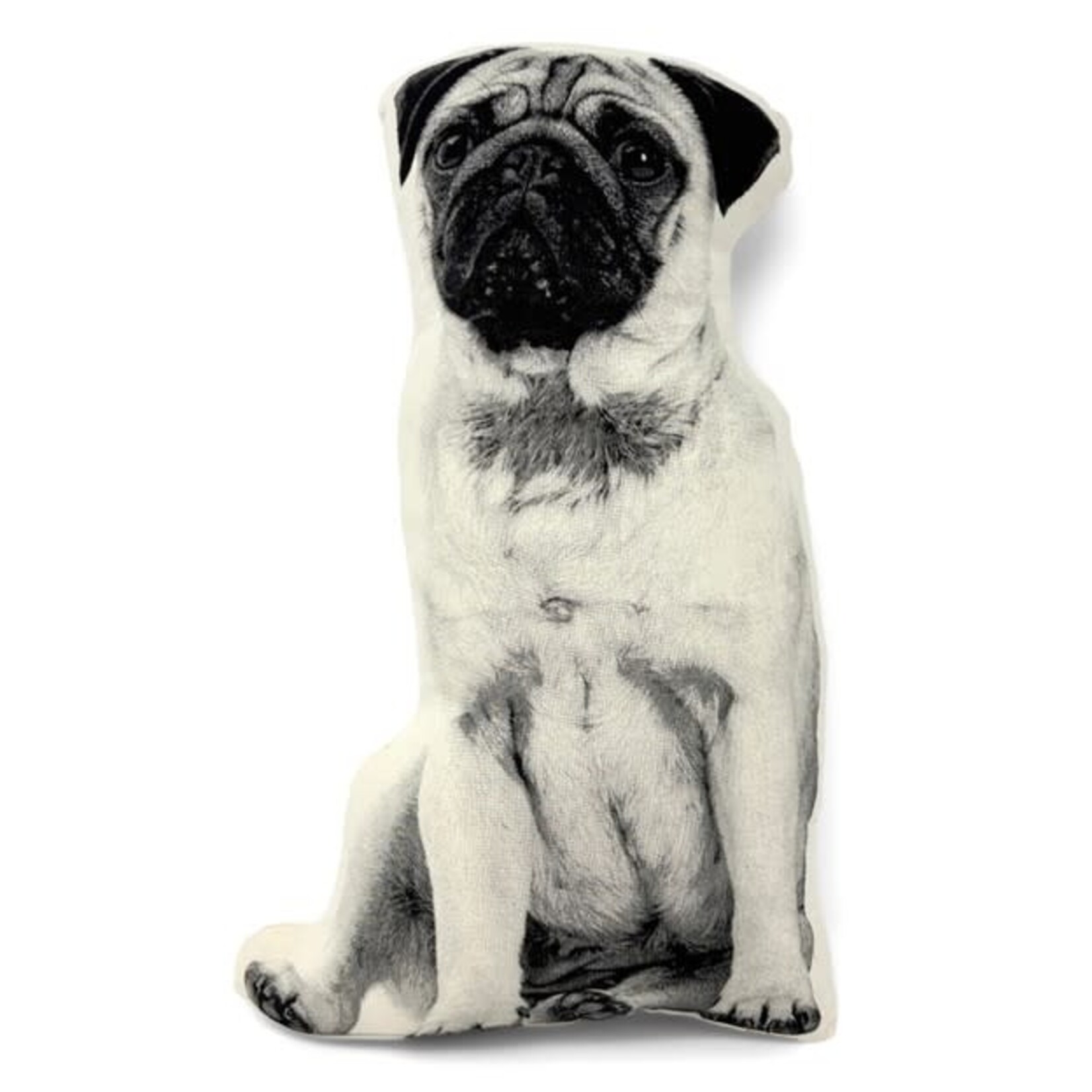 Broderpress Pug Pillow 8" x 15"