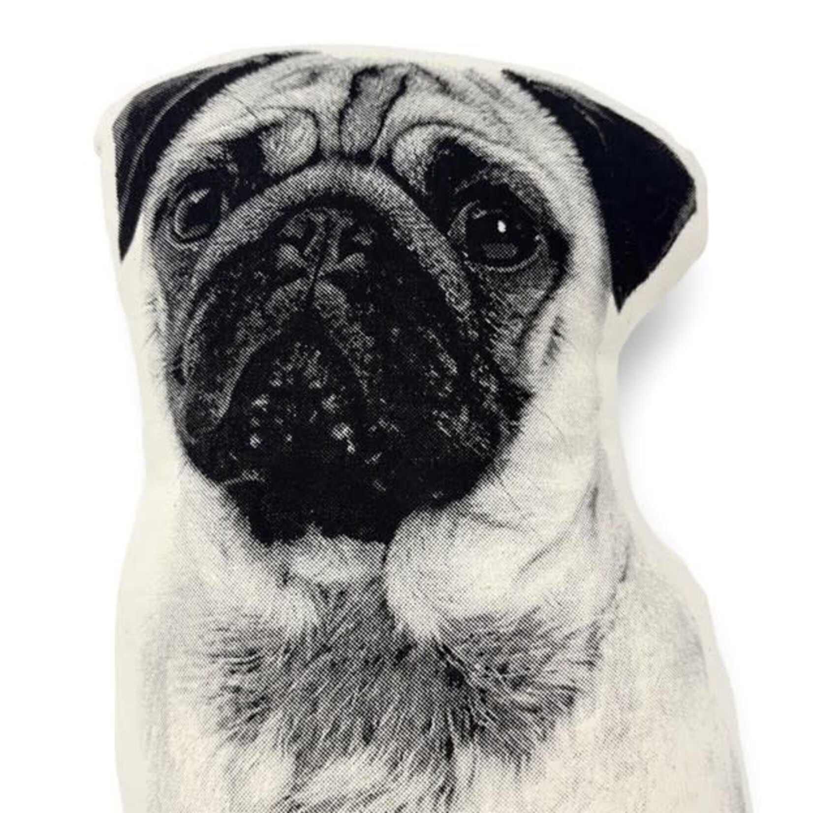 Broderpress Pug Pillow 8" x 15"
