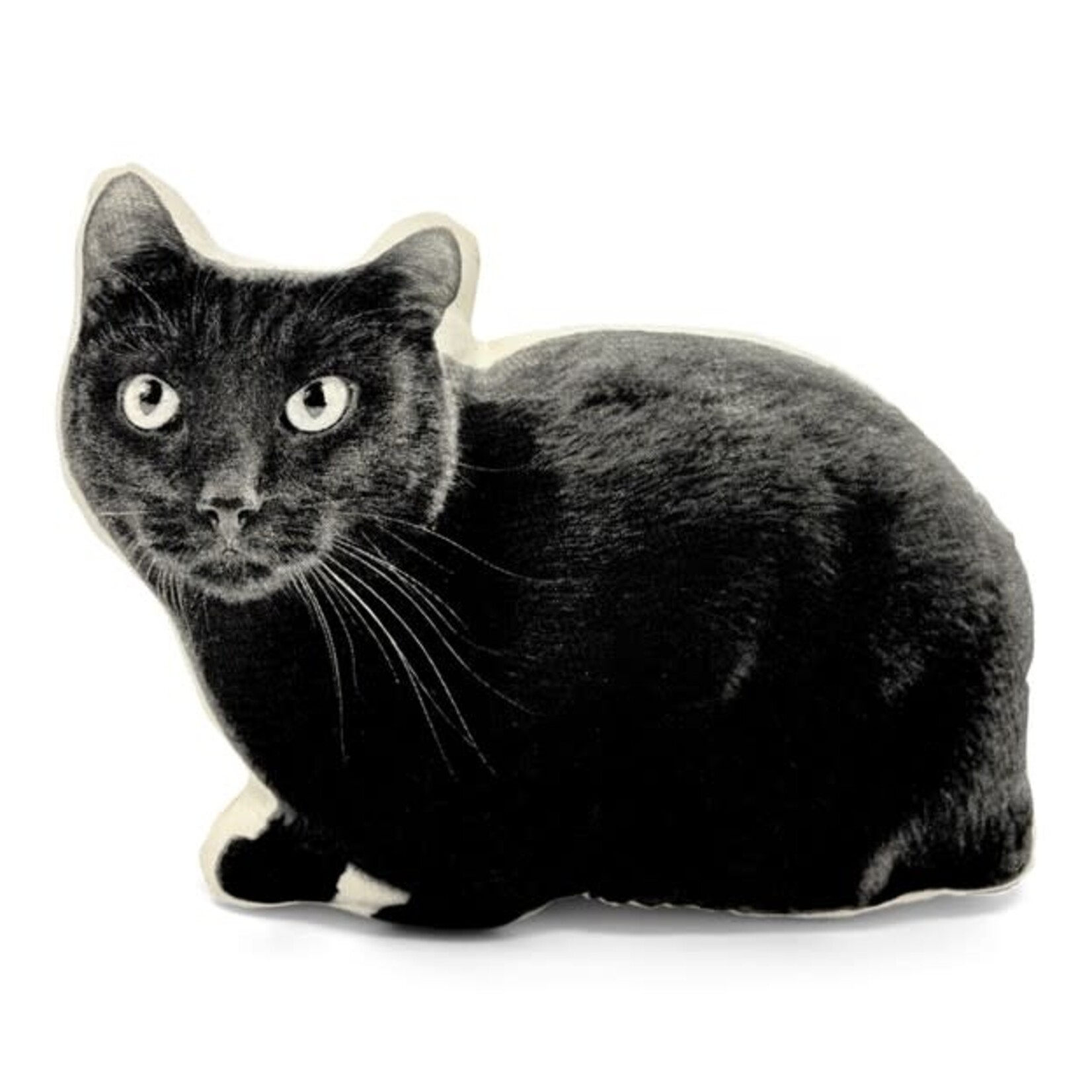 Broderpress Black Cat Pillow 16" x 7"