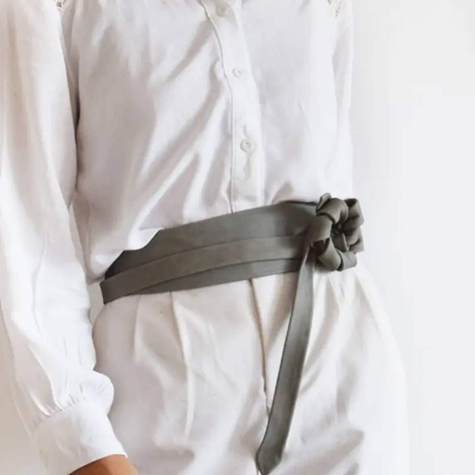 ADA Original Leather Wrap Belt in Sea Grass