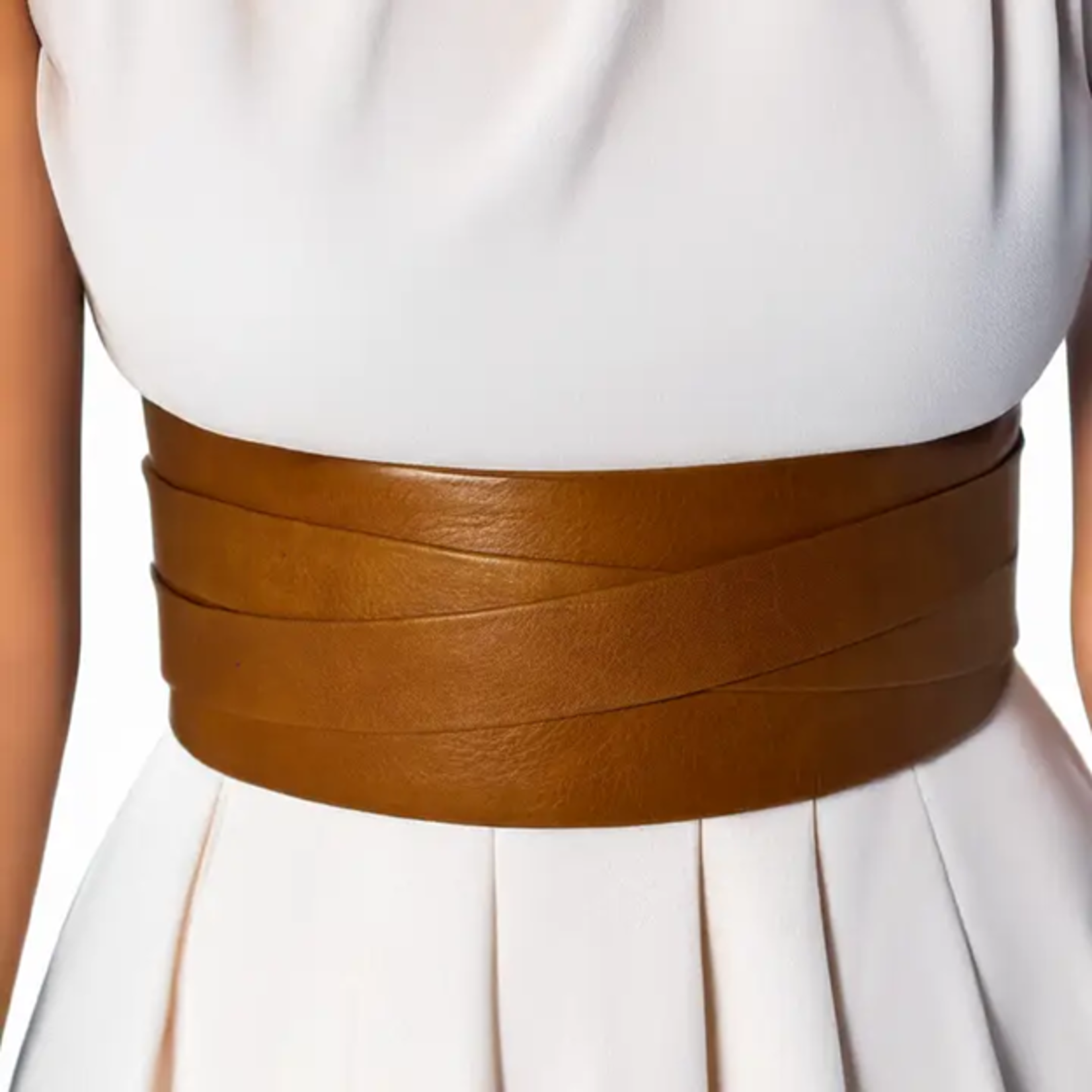 ADA Original Leather Wrap Belt in Toffee