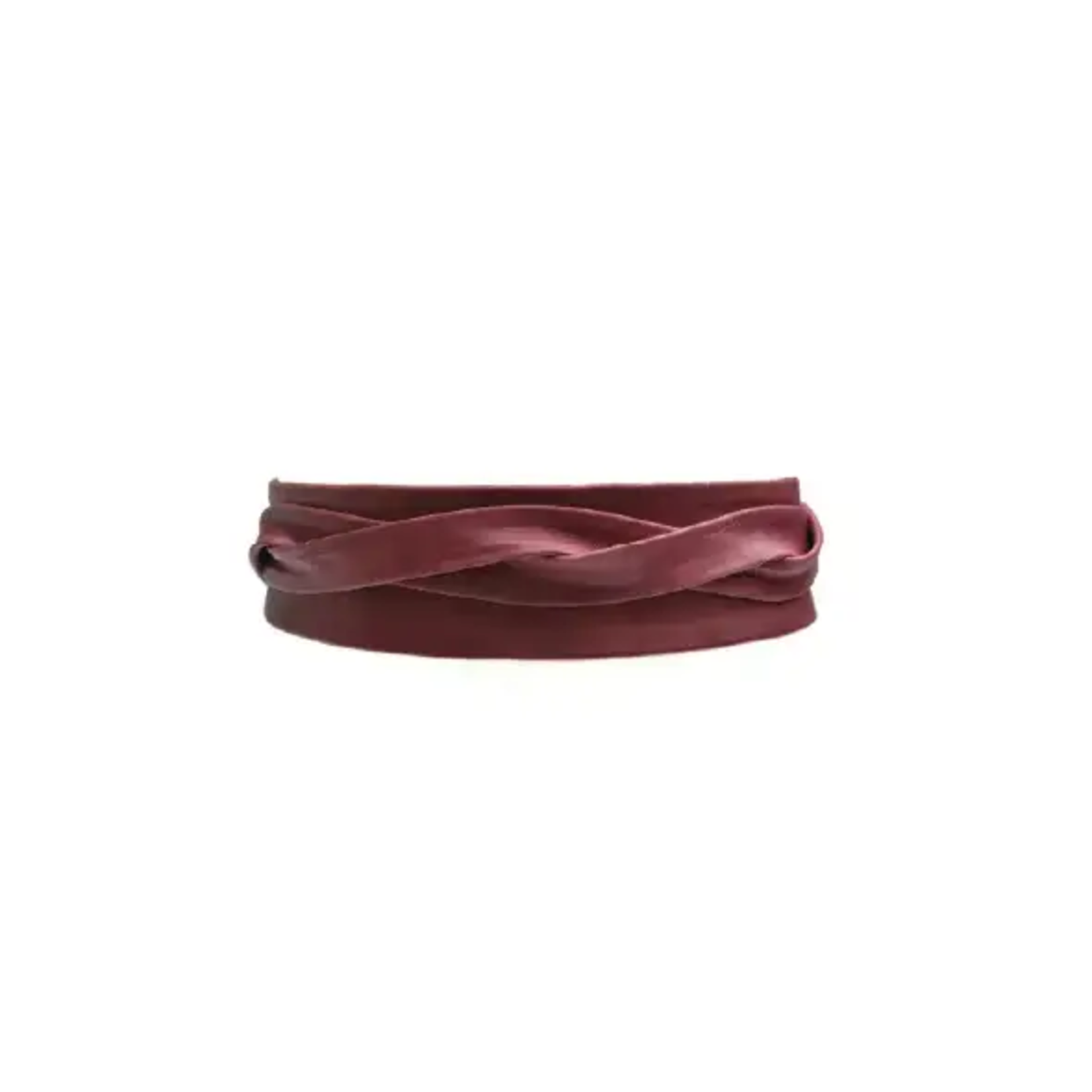ADA Original Leather Wrap Belt in Malbec