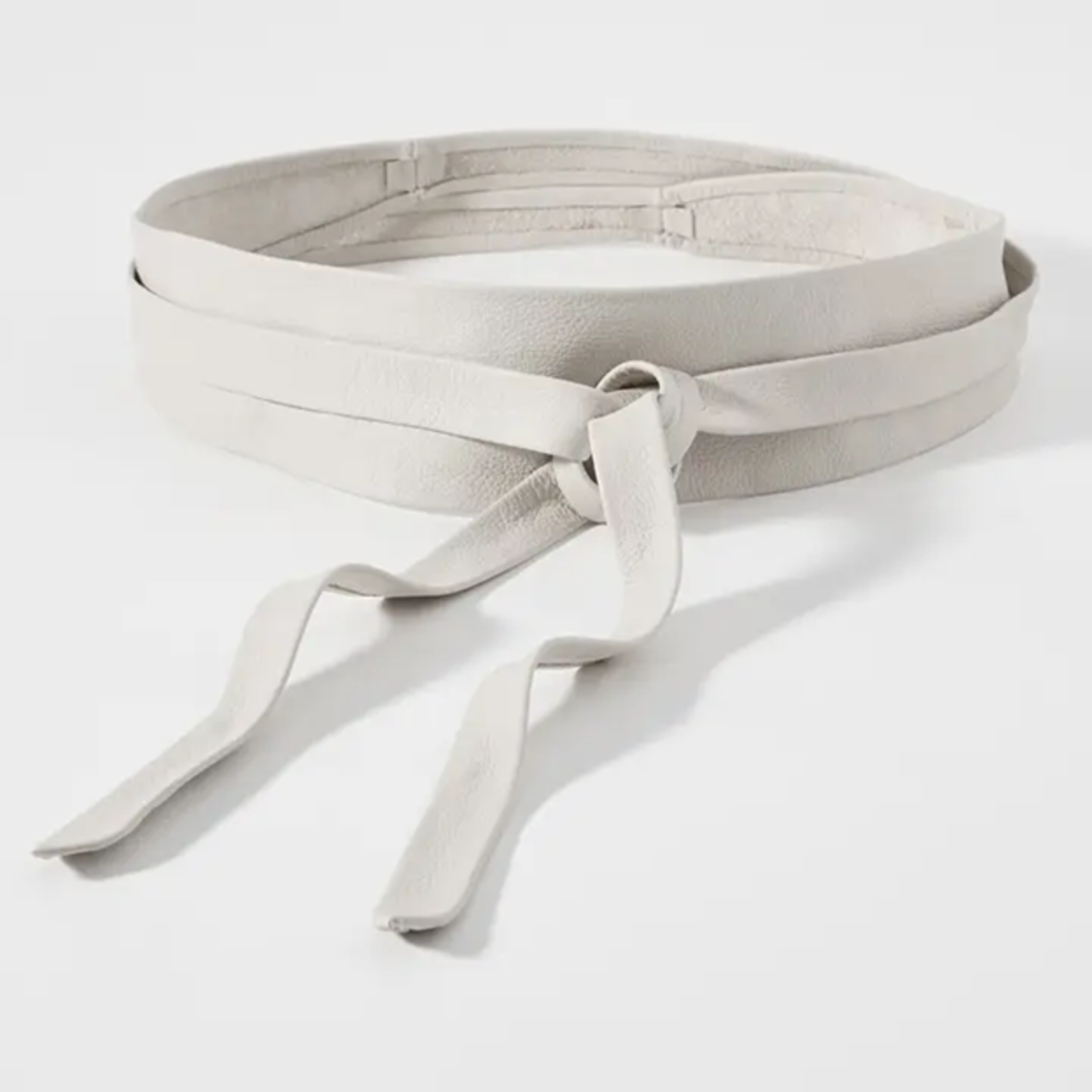 ADA Original Leather Wrap Belt in Bone/Winter White