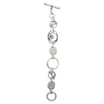 Chanour Handmade Pewter/Slvr Plated Circles Bracelet w/Crystal