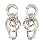 Chanour Handmade Pewter/Slvr Plated Multi Loop Earrings