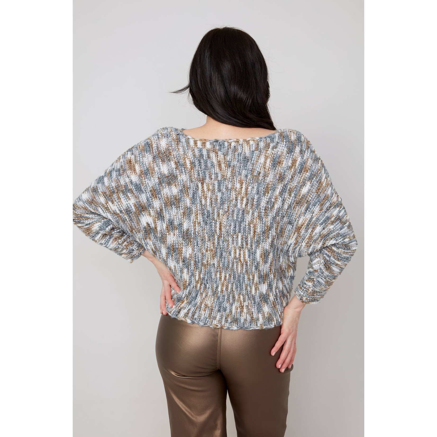 Knit Sweater in Tan Combo