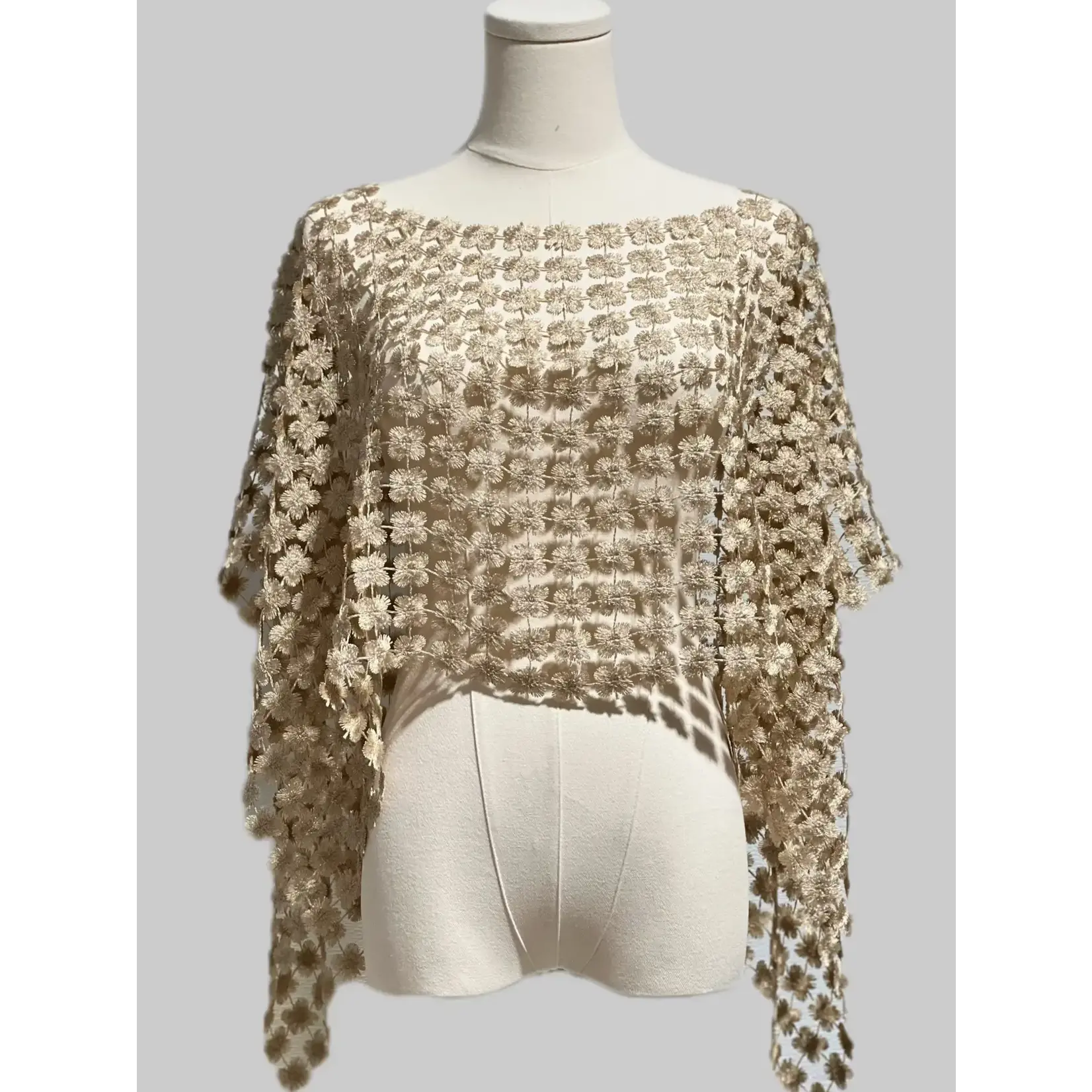 Ellyndale Lace Poncho in Champagne