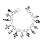 Brighton Unity Cross Blue Charm Bracelet