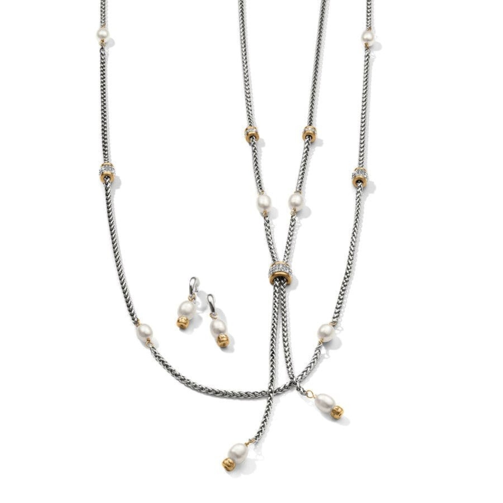 Brighton Meridian Petite Pearl 2 Tone Long Necklace